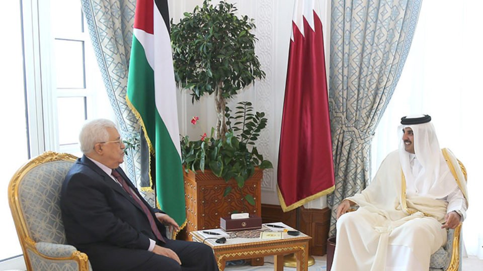 Emir Meets Mahmoud Abbas 19 Mar 2017