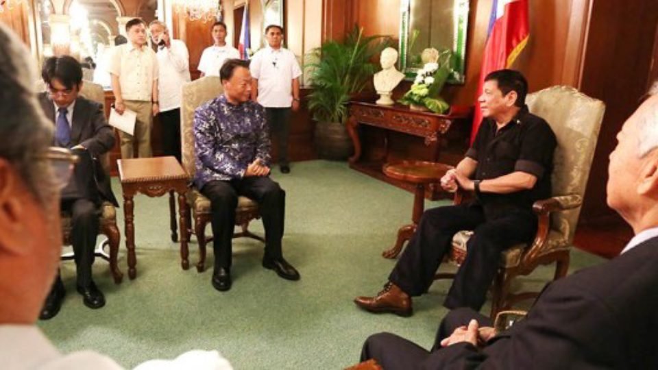 File Foto President Rodrigo Duterte meets Zhao Jianhua, Chinese envoy to Philippines