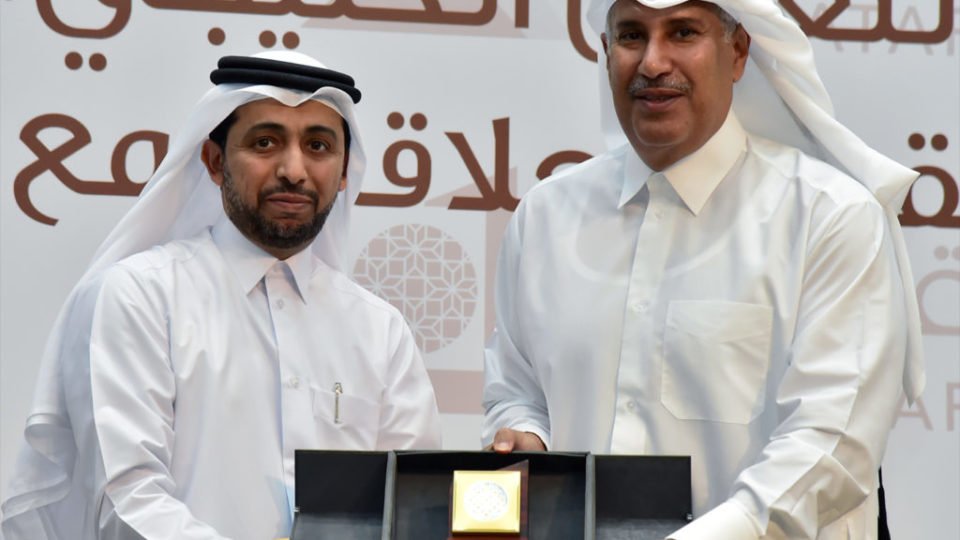 H.E. Sheikh Hamad Bin Jassim Bin Jabor Al Thani and Dr Hassan Al Derham (3)