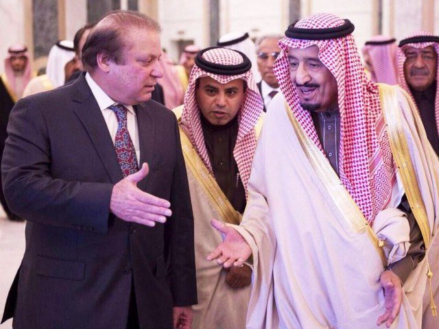 Nawaz Sharif with KIng Salman bin Abdulaziz Pic Reuters