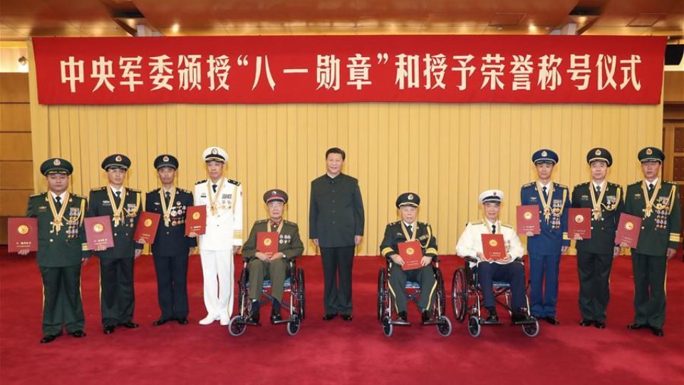 Chinese President Xi Jinping awarded the Order of Bayi, in Beijing
