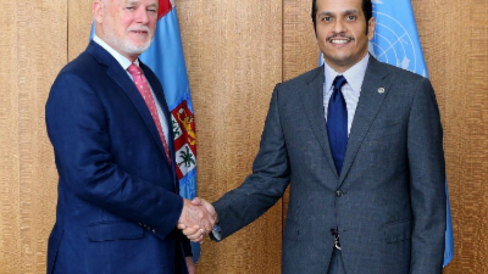 Sheikh Mohammad bin Abdulrahman AlThani meets UN Secretary General