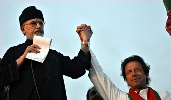 Tahir ul Qadri and Imran Khan