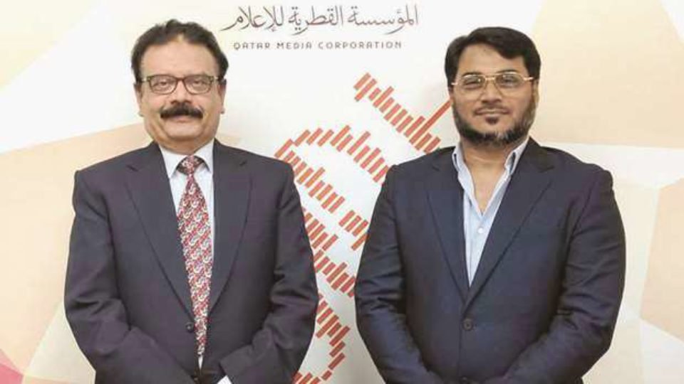 Mohamed Asad (right) was a guest on Qatar Urdu Radio’s live show Haqeeqat yesterday