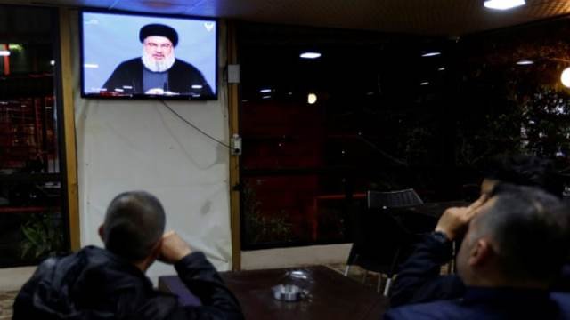 Nasrallah’s speech on Monday came amid heightened regional tensions Pic AlJazeera-Reuters