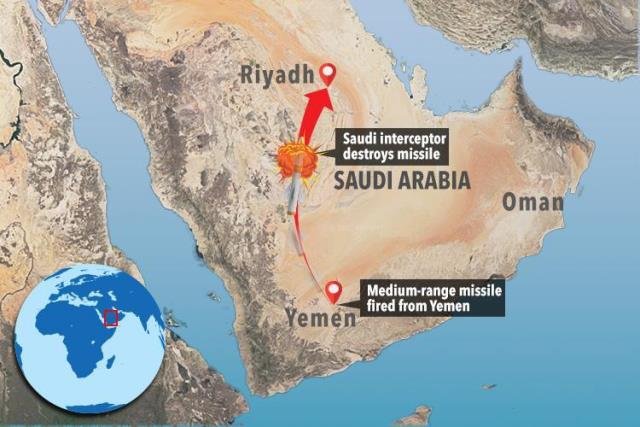 Saudi Interceptor destroys missile The Sun UK