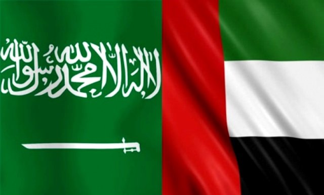 Flags of Saudi Arabia and UAE