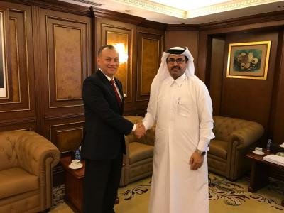 Ambassador Fadhel bin Shamseddin of Malaysia visits Dr Mohammed bin Saleh AlSada