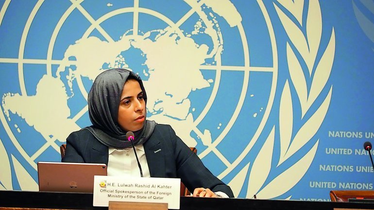 Lulwah Rashid Al Khater, the official spokesperson for the Foreign Ministry