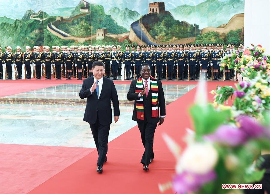 Chinese President Xi Jinping Welcome Zimbabwean President Emmerson Mnangagwa