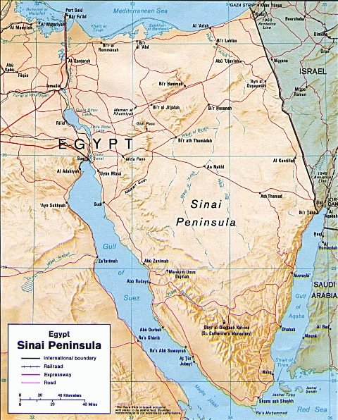 Sinai Geographic Map