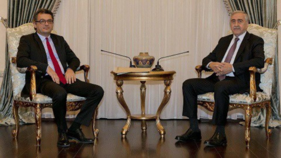 Pime Minister Erhürman seen with President Mustafa Akıncı File Picture