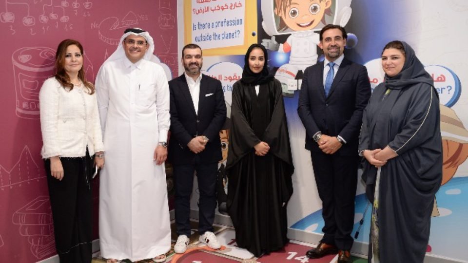 Abdulla Al-Mansoori seen with QCDC and Aura Entertainment Officials
