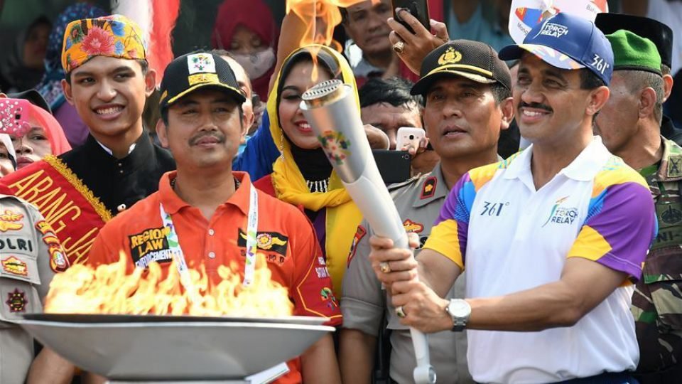 Torch Rally for 2018 Asian Games Held in Jakarta