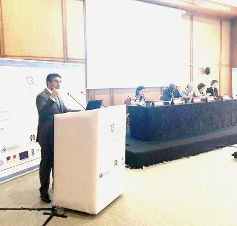 Dr Ali AlMarri addressing in Marrakesh Conference