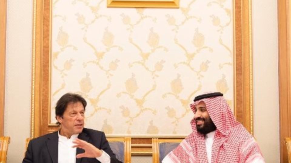 Imran Khan meets Saudi Crown Prince Mohammed bin Salman in Riyadh Pic SPA