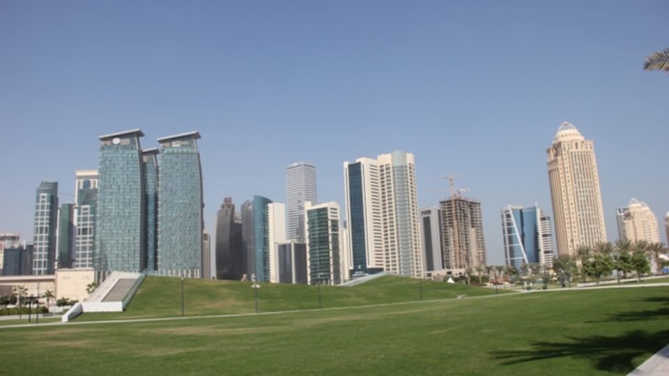 A view of Doha Corniche by Ashraf Siddiqui