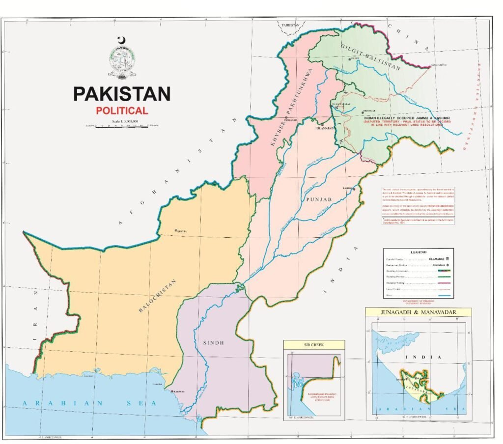 Political Map of Pakistan Released 04 Aug 2020