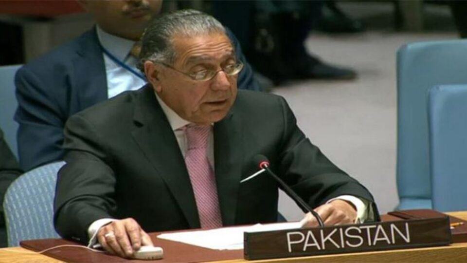 Pakistan’s permanent representative to the UN, Ambassador Munir Akram Pic SAM-Dawn