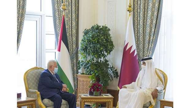 Amir Of Qatar Affirms Support For Palestinian Cause, Palestine President Mahmoud Abbas in Doha