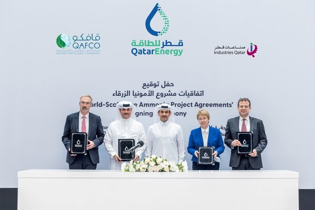 Qatar: World’s Largest US$ 1 Billion Blue Ammonia Facility Announced , Production Targeted in 1st Quarter of 2026